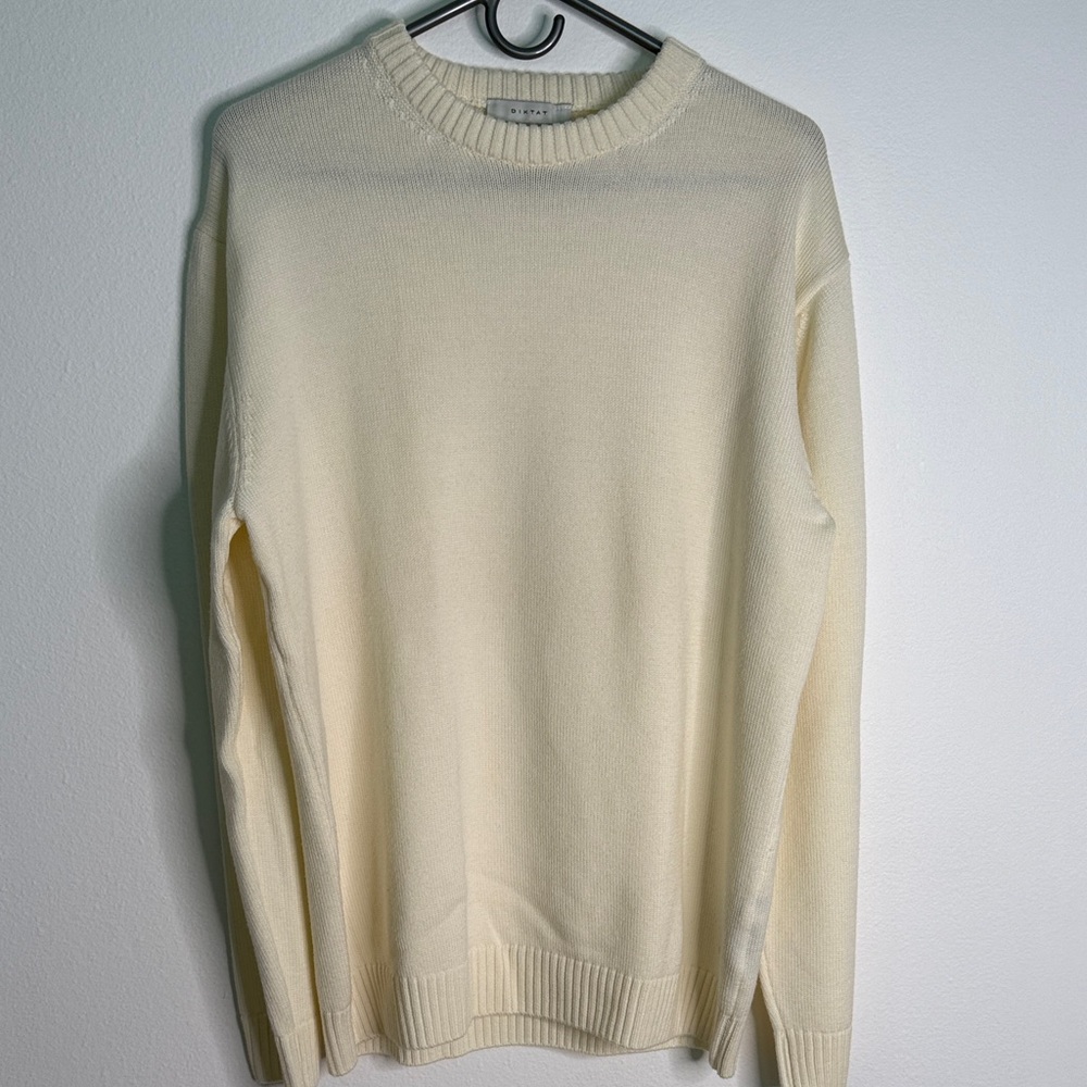 DIKTAT Men’s Cream Merino Wool Sweater | Made in Italy | Size XXL |